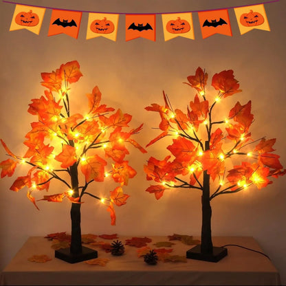 1pc 24 inch LED Artificial Black Birch Tree Light, DIY Branches, Table Lamp For Fall