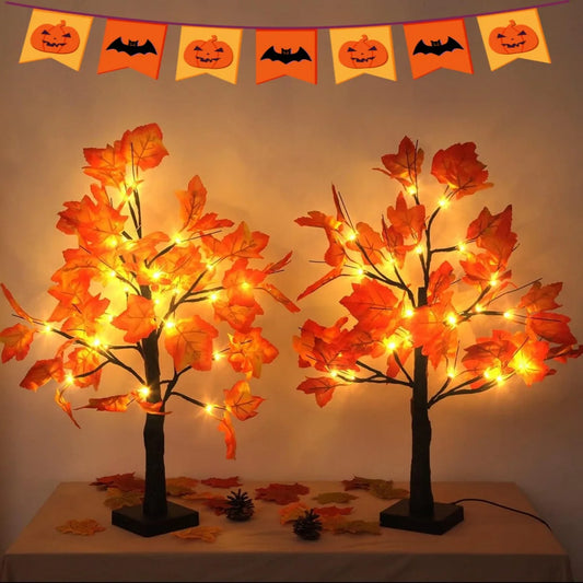 1pc 24 inch LED Artificial Black Birch Tree Light, DIY Branches, Table Lamp For Fall
