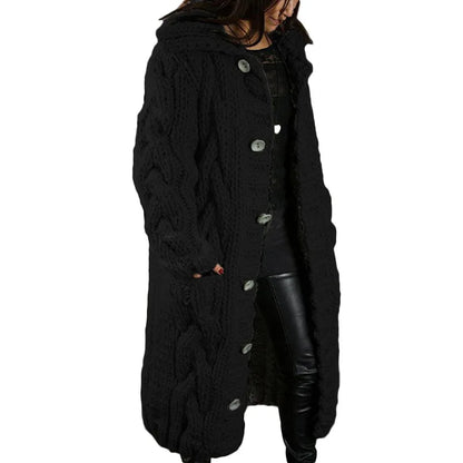 15 Colors, Oversized S-5XL Women Loose Knitted Sweaters, Thick Long Sleeve, Pocket, Buttons
