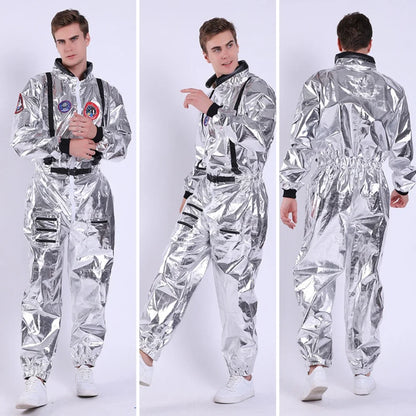 Adult and Children Astronaut Costumes, Couples Spaceman Cosplay Space Suit, Halloween Family Party Dress Up