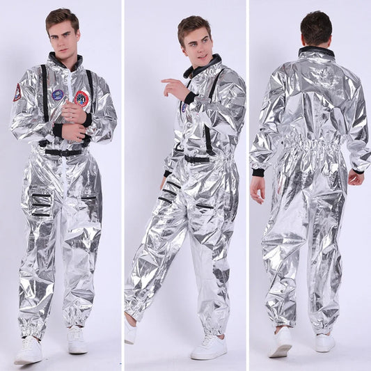 Adult and Children Astronaut Costumes, Couples Spaceman Cosplay Space Suit, Halloween Family Party Dress Up