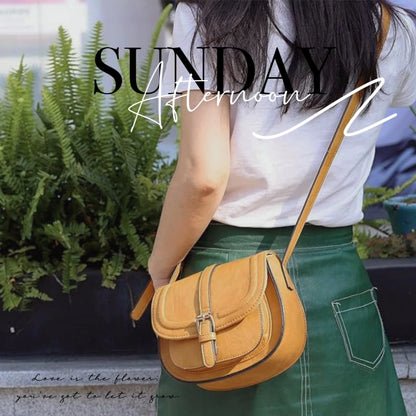 Boho Crossbody Bags, Saddle Shoulder Purse, Faux Leather Strap. In 7 Colors