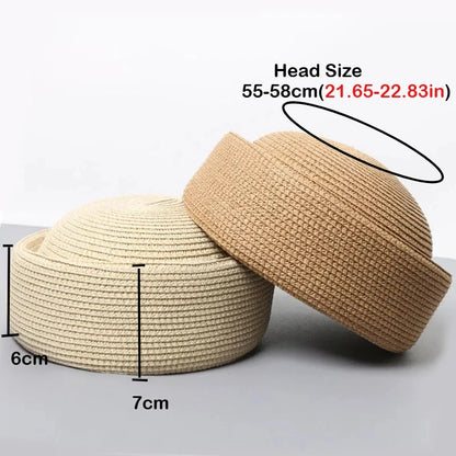 Straw Pillbox Hat  in 4 colors