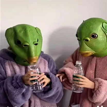 Inflatable Alien Costume With Fish Head Mask Funny Halloween Cosplay Suit For Adults
