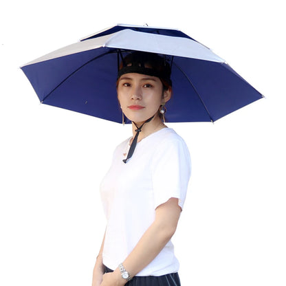 Portable Rain/UV Blocker for ballgames, fishing, and rain. Umbrella Hat