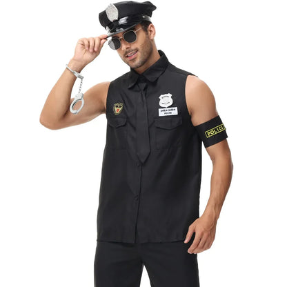 Police Officer Costume with fake accessories