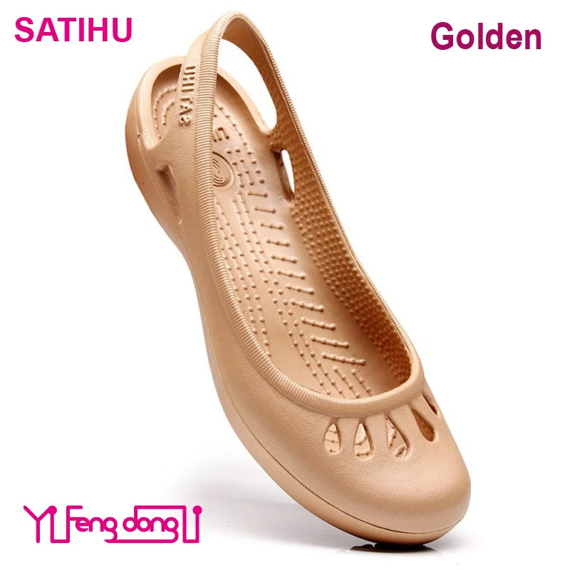 Lightweight Anti-Slip Hole Shoes,   Inspired Clogs For Women's Flat Bottom Sandals