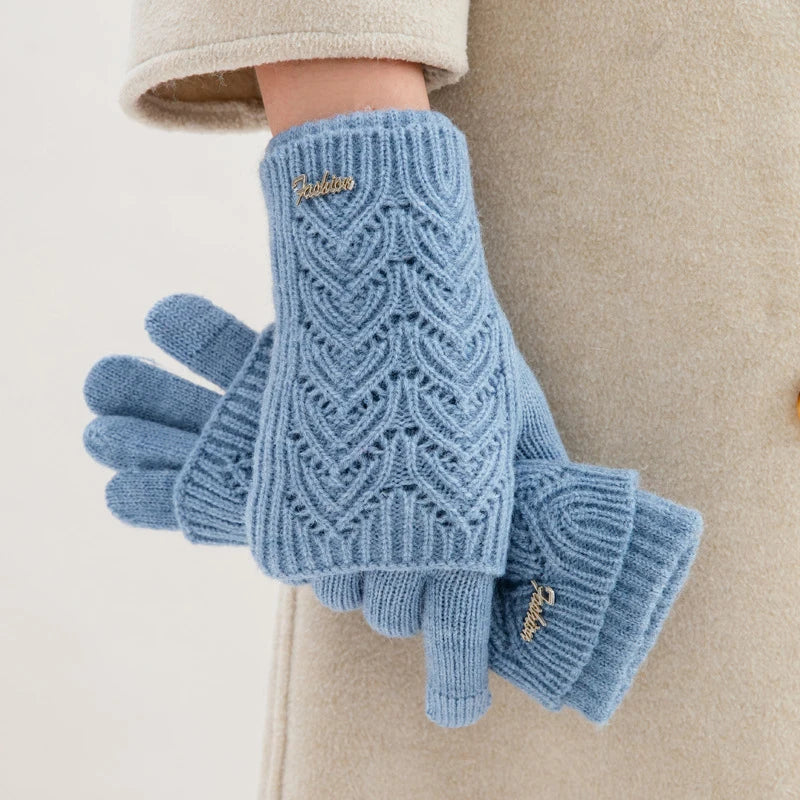Hand Warmer Winter, Screen Touch Gloves, Hand and Arm Crochet, Faux Wool, Optional Finger Warmer Gloves