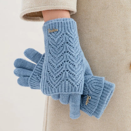 Hand Warmer Winter, Screen Touch Gloves, Hand and Arm Crochet, Faux Wool, Optional Finger Warmer Gloves