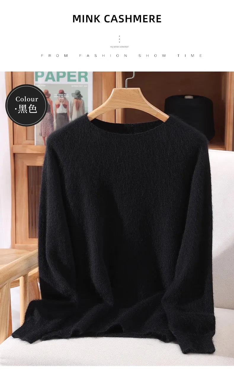 Basic Soft Knit Pullover Sweater, Round Neck, Long Sleeve, 12 colors with some sizes to 3XL