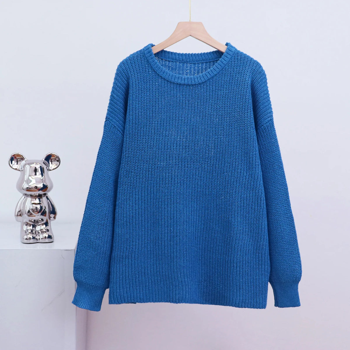 Chunky Knit Oversized Sweater Crew Neck Long Sleeve Loose Casual  Pullover. Comes in 6 colors