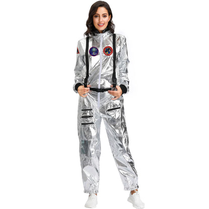Adult and Children Astronaut Costumes, Couples Spaceman Cosplay Space Suit, Halloween Family Party Dress Up
