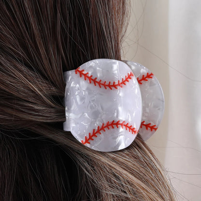 Baseball Design Acrylic Hair Claw