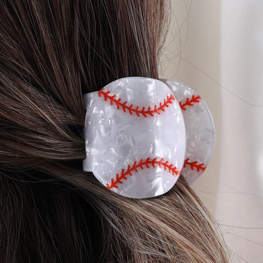Baseball Design Acrylic Hair Claw