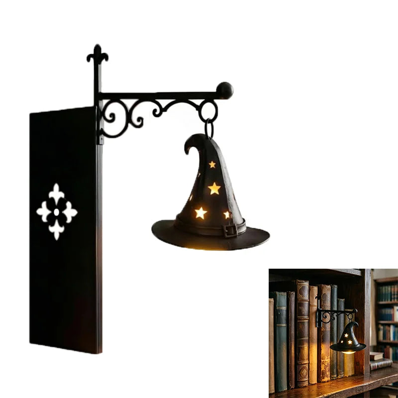 5 designs of Retro Bookshelf Lighting, Wall Mounted Reading Lamp, LED Night Light for Studious Ornamentation (Some Halloween, Some Not)