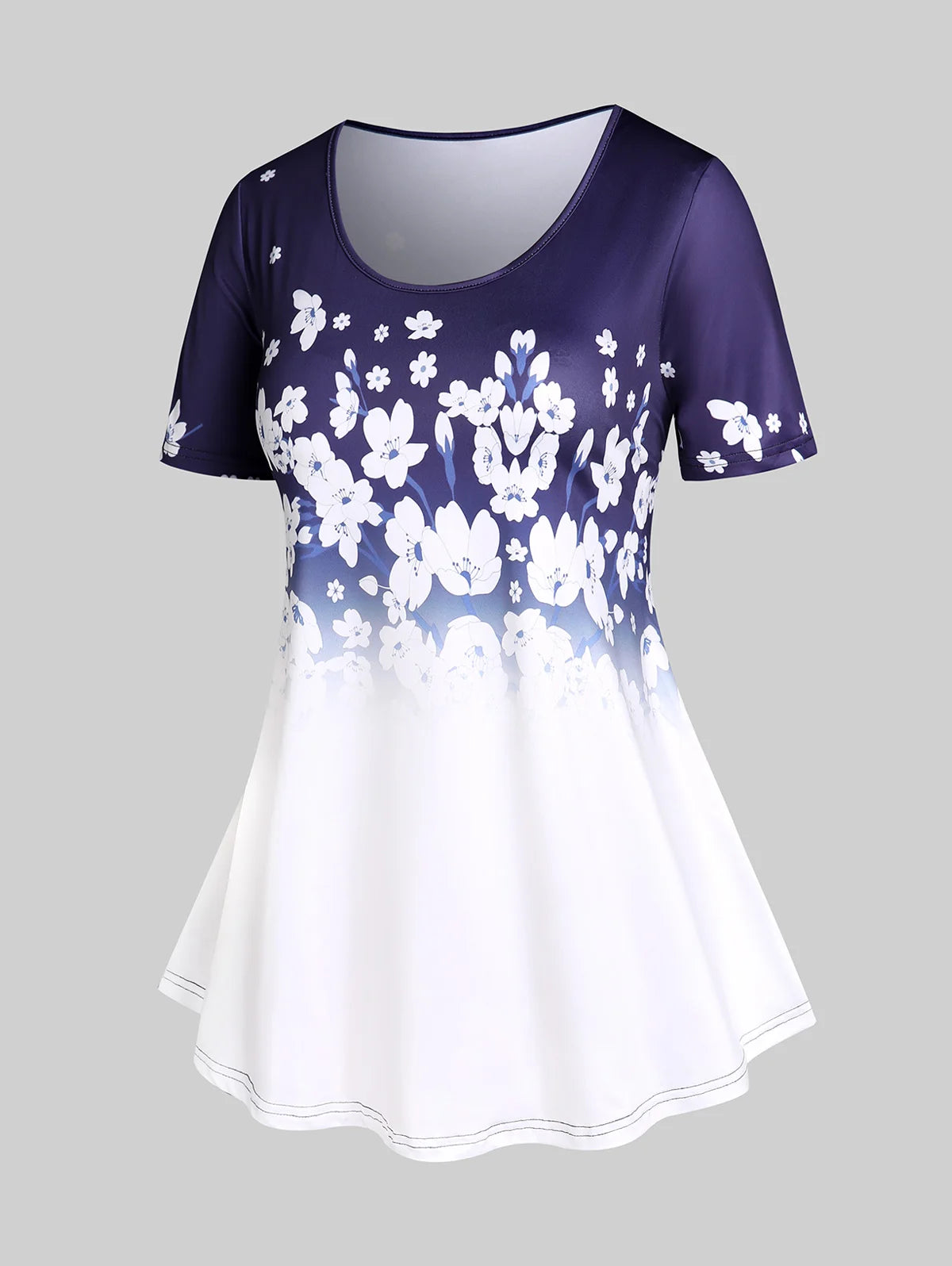 Plus Sizes to 4XL, 3D Printed Outfit, Floral Graphic Top and Matching Capri Leggings