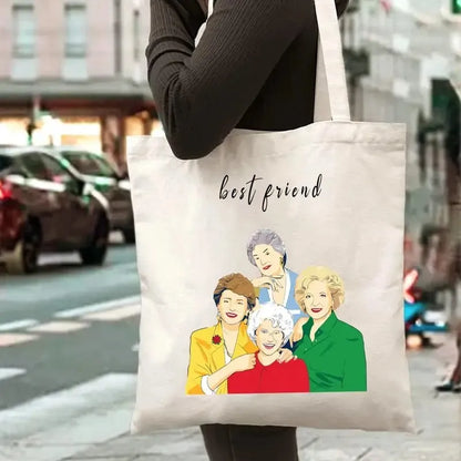 Canvas Tote Bag with Funny Old Friends' Quote, USE AS A GIFT BAG FOR YOUR FRIEND---WHY USE PAPER??