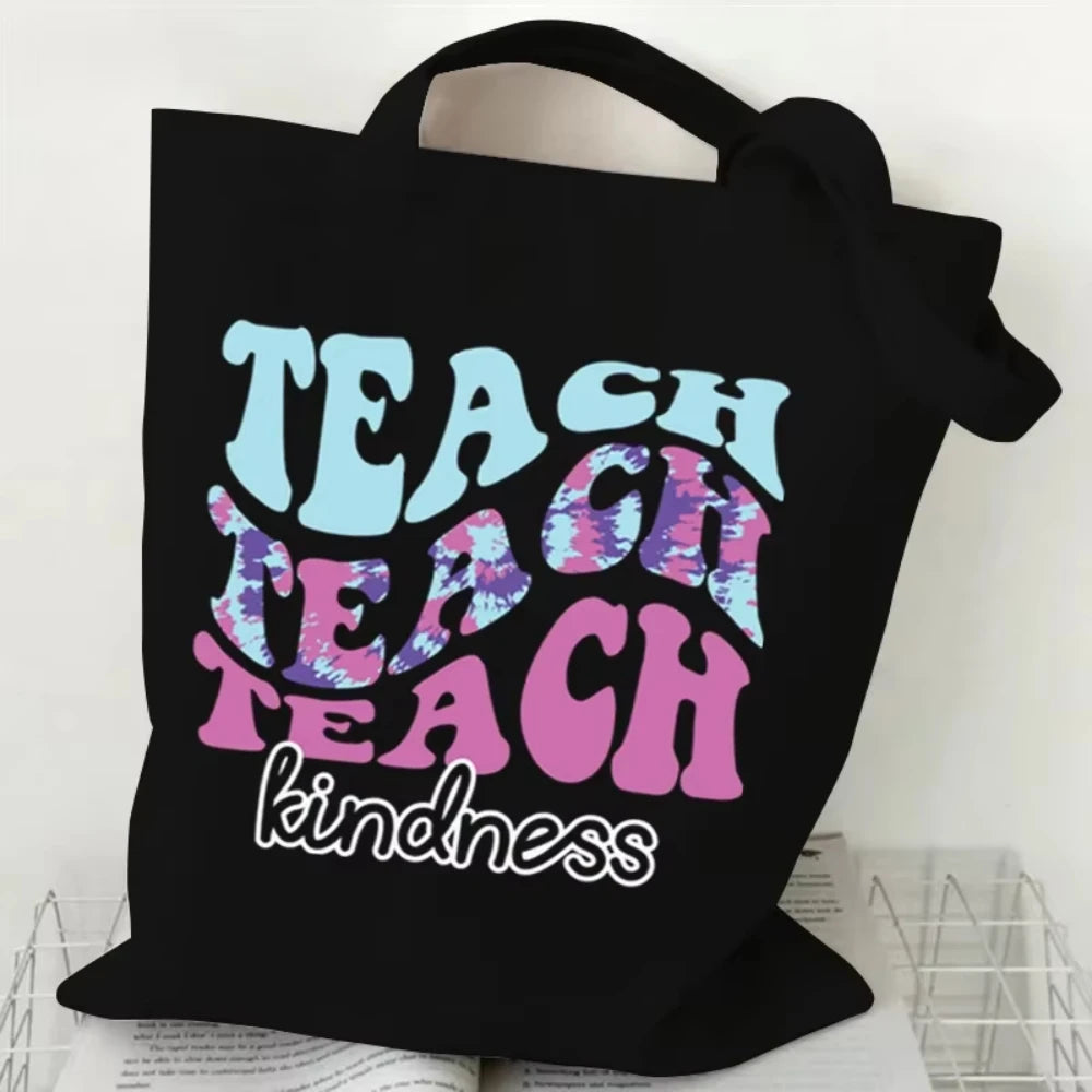 Teacher's Day Gift BAG!! Teacher Print Canvas Tote Bag!!  MAKE THE BAG THE GIFT OR THE GIFT BAG!!