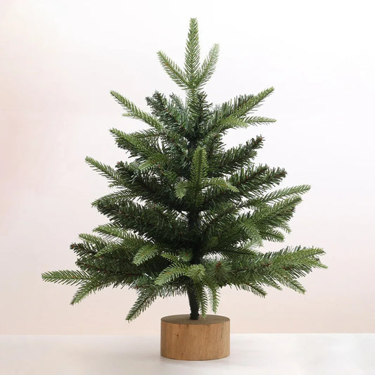 Small Undecorated Artificial Tabletop Christmas Tree, Potted