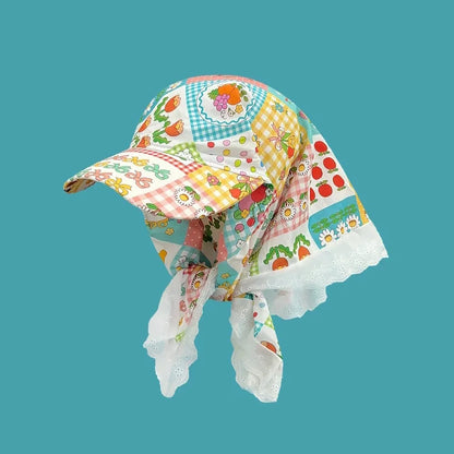 Unique design Headscarves on a Baseball Cap.  A variety of design choices