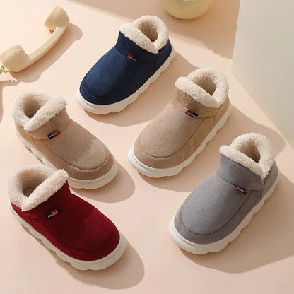Casual House Shoes For  Indoors or Outdoors, Warm Cotton Plush Padded Slippers
