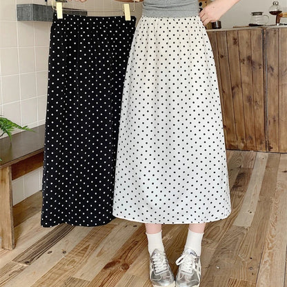 Sizes to 4XL, Elastic Waist, Midi Skirt