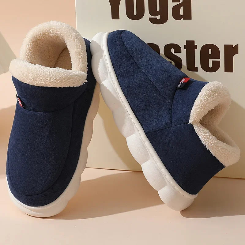 Casual House Shoes For  Indoors or Outdoors, Warm Cotton Plush Padded Slippers
