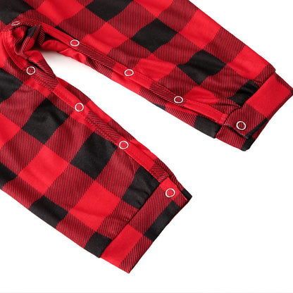 Christmas Family Pajamas Plaid Print Mother Father Kids Matching Full Sleeve, Button Shirt, Child's Set or Gown