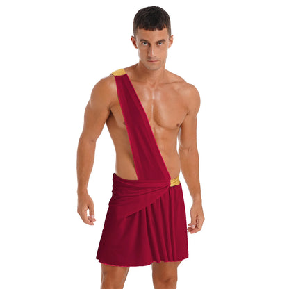 Adult Male Ancient Greco-Roman Warrior Gladiator Costume Halloween