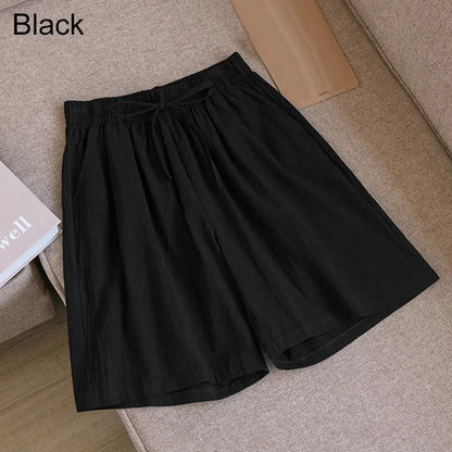 Sizes to 3XL Casual Linen Shorts High Waisted with elastic waistband and pockets Variety of colors