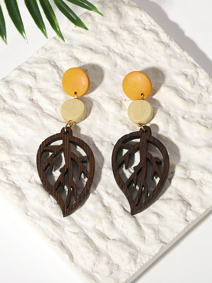 Handmade Wooden Drop Earrings