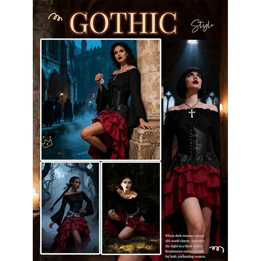 Gothic Pirate Halloween Costume.  Add hair dressing and boots and you have an Ale House Wench, for sure.