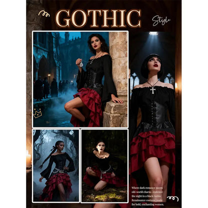 Gothic Pirate Halloween Costume.  Add hair dressing and boots and you have an Ale House Wench, for sure.