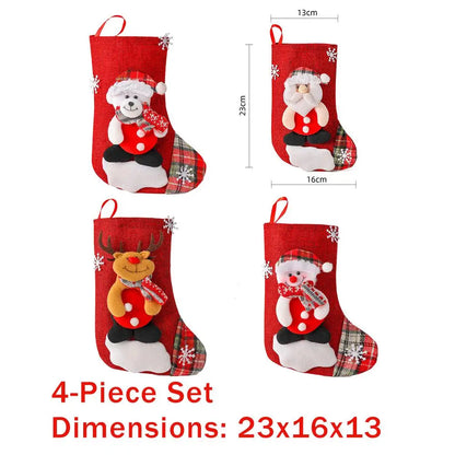 Christmas Hanging Canvas Stockings