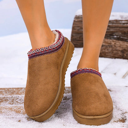 Warm, Thick Cashmere Soles Without Heels, Half Slipper Sizes 9 to 11
