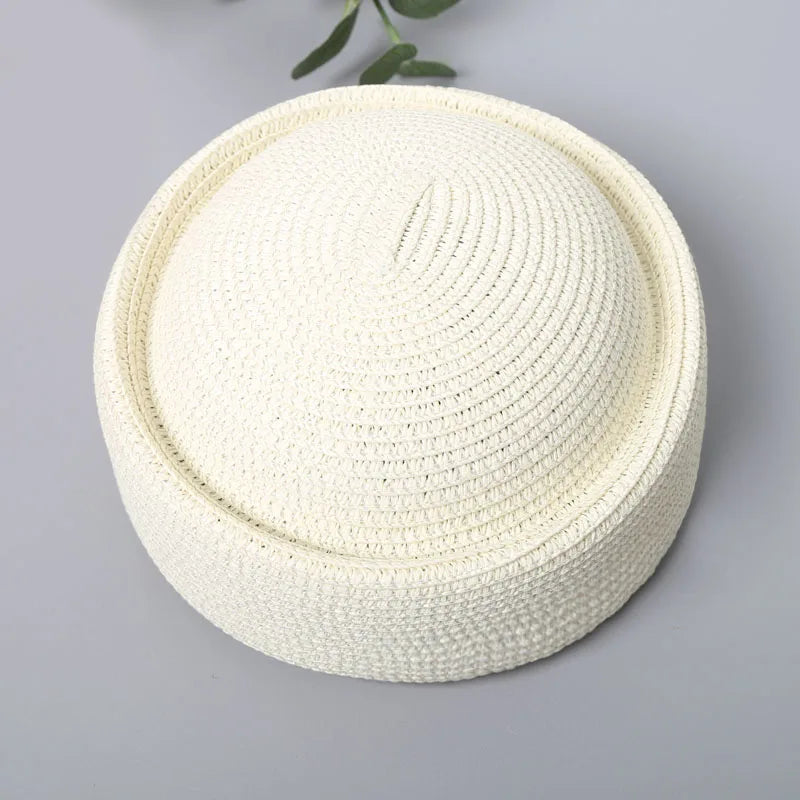 Pillbox Hats, Retro Artistic Painter Berets, Woven Recycled Paper