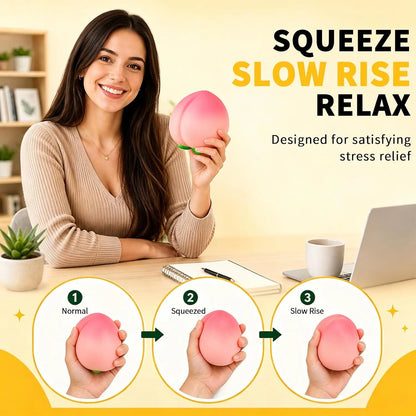 6 inch Peach Squishy, Jumbo Squeezy Fruit Stress Ball,