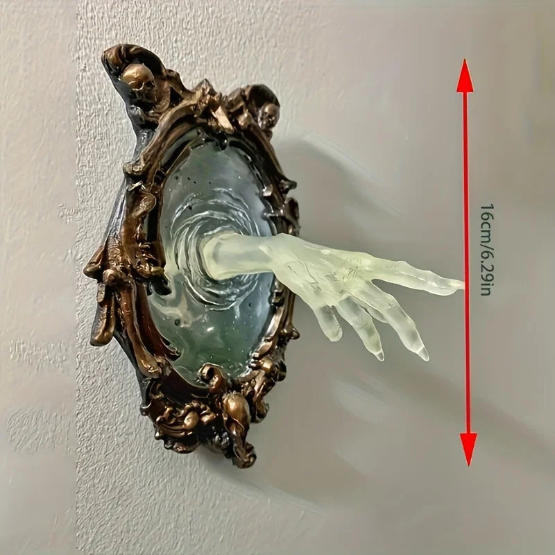 Glowing Gothic Resin Devil's Hand Wall Decoration: Also Ghosts in The Mirror