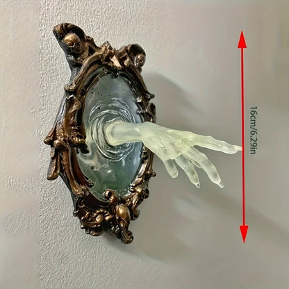 Glowing Gothic Resin Devil's Hand Wall Decoration: Also Ghosts in The Mirror