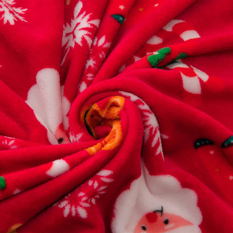 Christmas Flannel Throw Blanket in Various Sizes and Prints