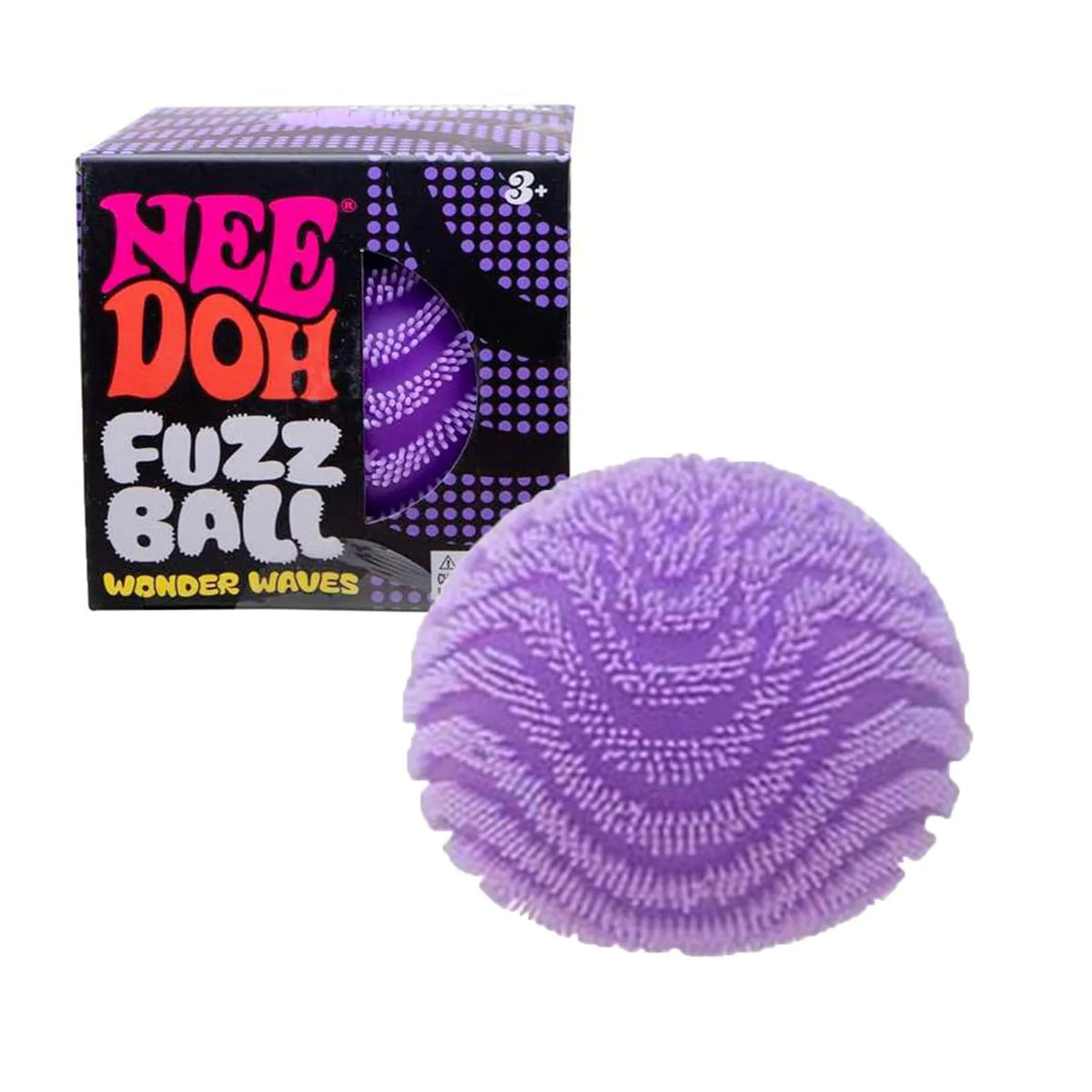 NeeDoh Fuzz Ball Wonder Waves Sensory Toy, Textured Sensory Stress Relief, Fidget Ball for Children and Adults