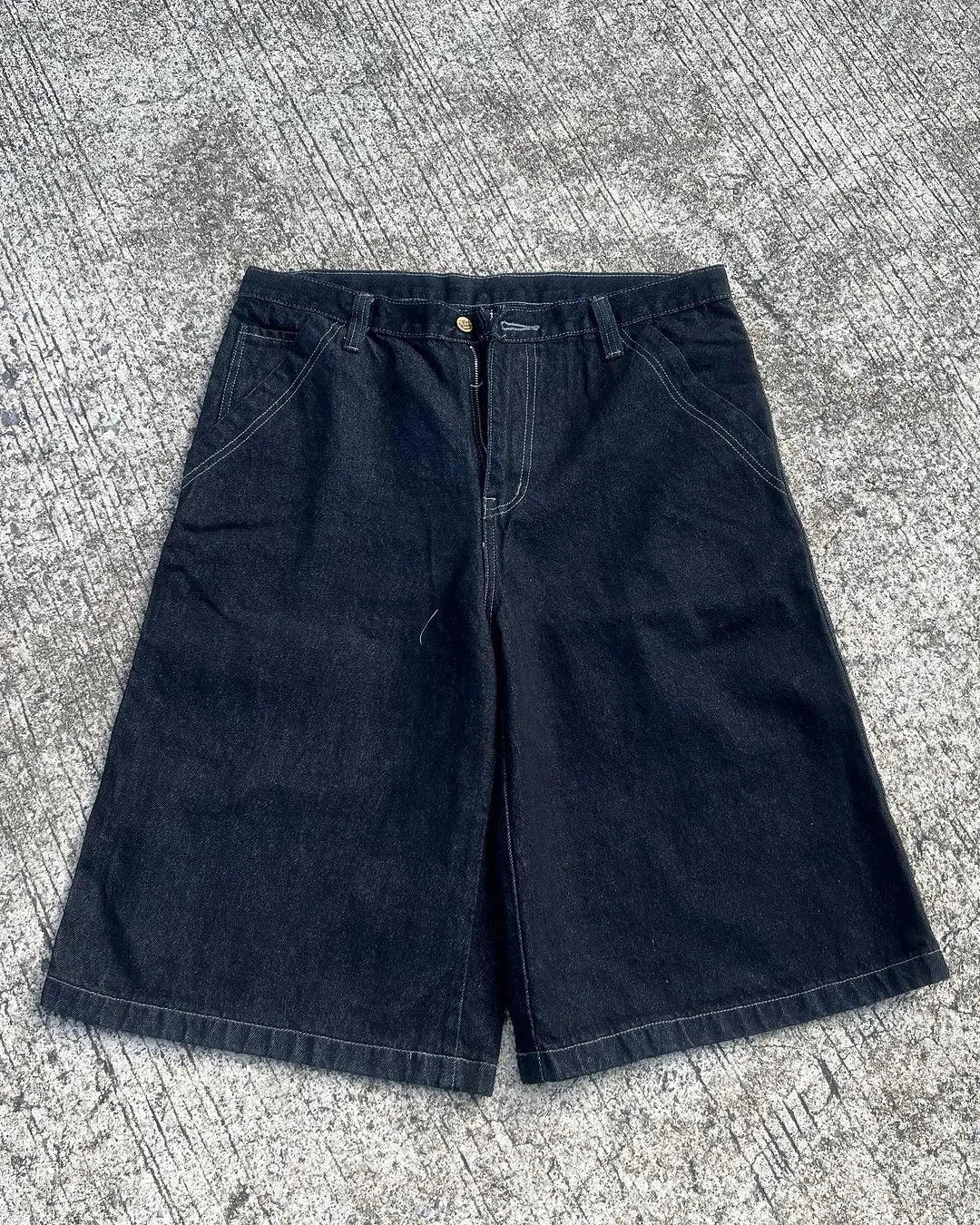Baggy Denim Vintage Shorts  Casual Knee length