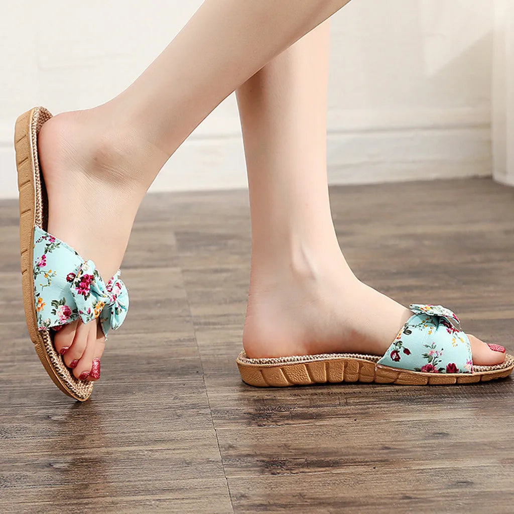 Bohemian Ethnic Style Handmade Espadrille Flip Flops in Various colors