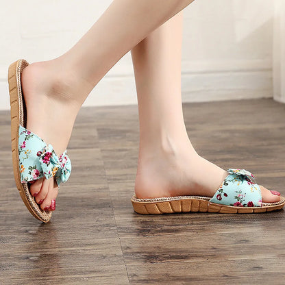 Bohemian Ethnic Style Handmade Espadrille Flip Flops in Various colors