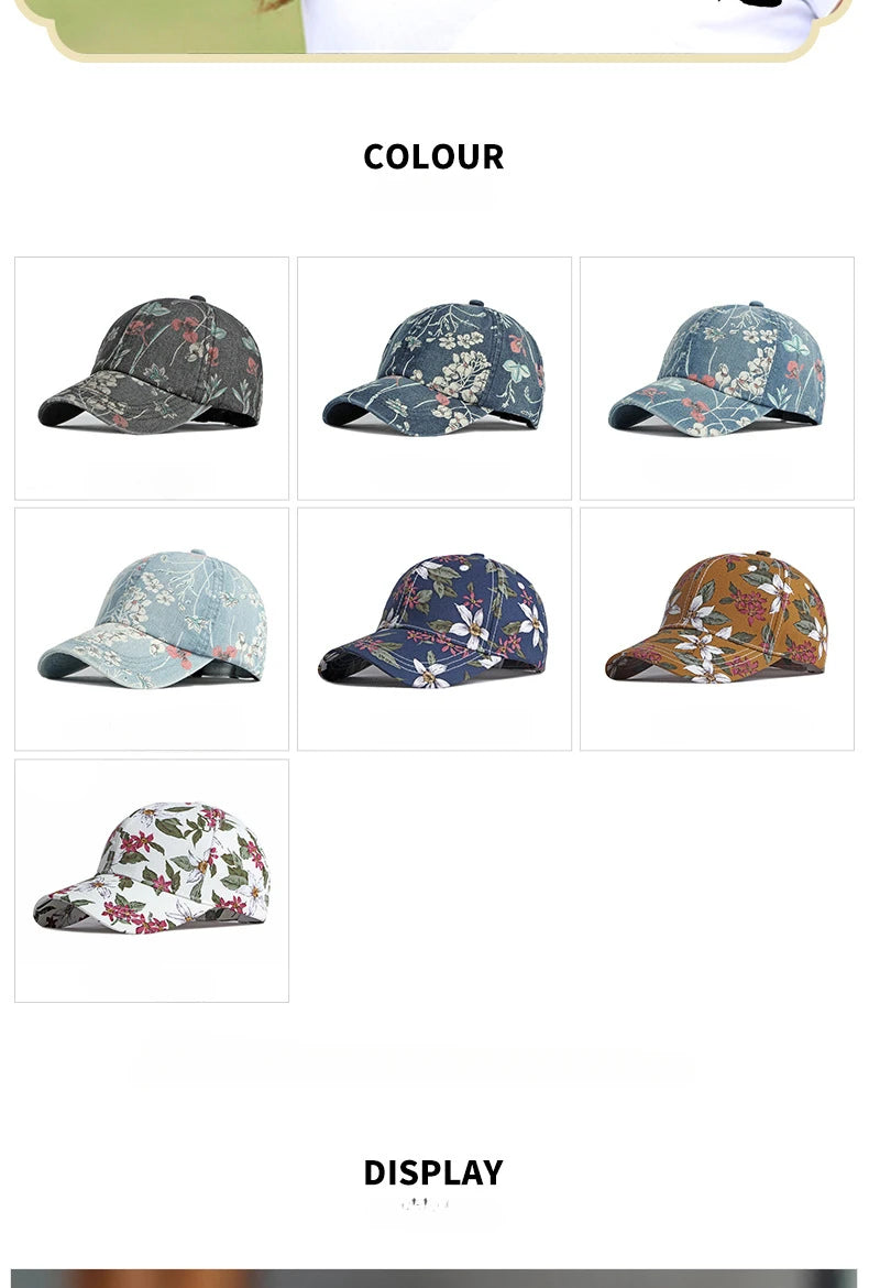 35 Designs of Boho Washed Denim Baseball Caps