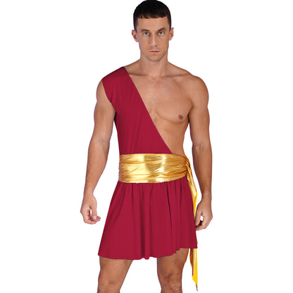 Adult Male Ancient Greco-Roman Warrior Gladiator Costume Halloween