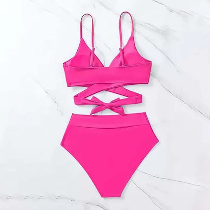 Solid-color 2 Piece bandeau swimsuit in Sizes to XL and Various colors