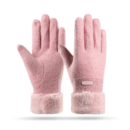 Winter Women Gloves Hand Warmer Thermal Fleece Lined Guantes Full Finger Touchscreen Waterproof Outdoor Sport Bike Cycling Glove