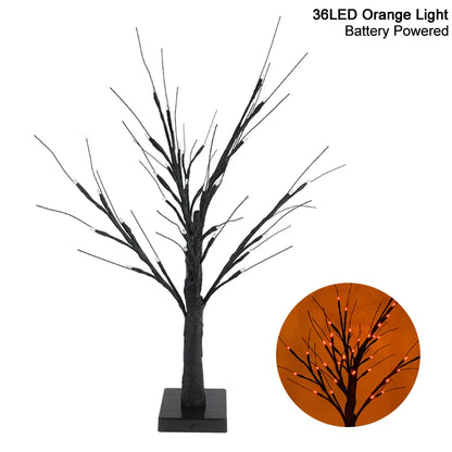 Halloween LED Birch Tree Light for Small Decorations.  Great to dis[play children's handmade Halloween items