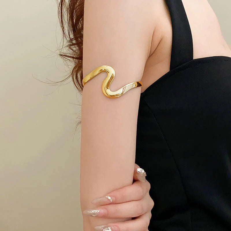 Bohemian Metal Starfish Open Arm Bracelet String Leaf Wave Flower  (7 other designs)